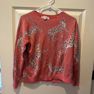 Pink leopard sweater